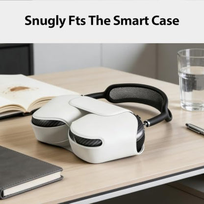 MOLOPPO Carbon Fiber Ear Cups Case Compatible with Apple for AirPods Max | Washable Anti-Scratch Protective Cover, Gym Accessories Skin Protector, Matte Black - color: All Black-Carbon Fiber Texture