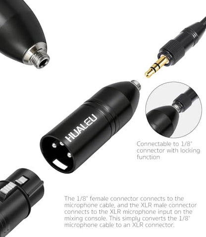 1/8 TRS Female to 3Pin XLR Male Balance MIC Adapter,3.5mm TRS Mini-Jack Female to 3-Pin XLR Male Microphone Adapter- 2 Pack - color: 18/ F To XLR M