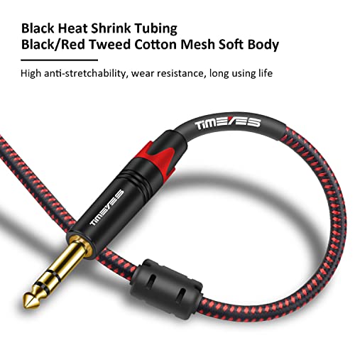 XLR to 6.35 Jack Cable, 1M 1/4" TRS to XLR Male Balanced Mic Cable, Male XLR to 1/4 Inch 6.5mm Male Audio Cord, TRS 6.35mm to XLR Male Balanced Microphone Cable Quarter Inch to XLR Plug 3FT - size: 1M/3FT