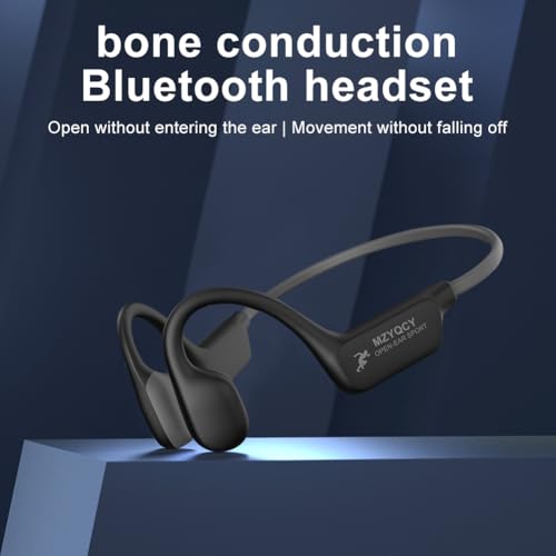 Bone Conduction Headphones, Open Ear Bluetooth 5.4 Headset with Mic | 15H Playback, IPX6 Sweatproof, Lightweight Open-Ear Fit for Running, Cycling, Walking & Outdoor Use (Black) - color: Black