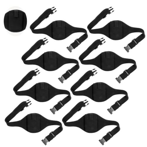 8 Pcs Mic Belt for Fitness Instructors, Black Wireless Mic Pack Belt with Anti Dropping Strap Adjustable Neoprene Belts Waistband Bag for Theater, Public Speaking, Fitness, Instructors