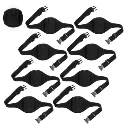 8 Pcs Mic Belt for Fitness Instructors, Black Wireless Mic Pack Belt with Anti Dropping Strap Adjustable Neoprene Belts Waistband Bag for Theater, Public Speaking, Fitness, Instructors