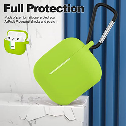 Compatible with AirPods 3 Case, Protective Silicone Cover for AirPods 3rd Generation Case 2021, Wireless Charging - Light Green - color: D-Light Green