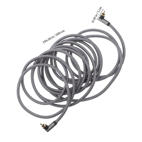 VANZACK 5m Digital Coaxial Audio Cable with Braided Dual Shielded Cord and Gold-Plated Connectors for Subwoofers and Home Theater Systems