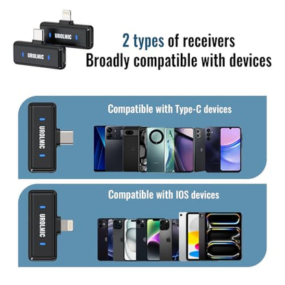 Wireless Microphone for iPhone Android with Noise Reduction