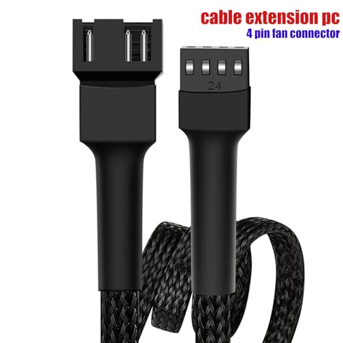 10.6" pwm Fan Extension Cable，4 pin Fan Extension Cable，Cable Extension pc，PC Fan Extension Cable, PWM Fan Extension Cable, PWM Extension Cable(10.6"（27cm） 5pcs) - size: 10.6"（27cm）5pcs