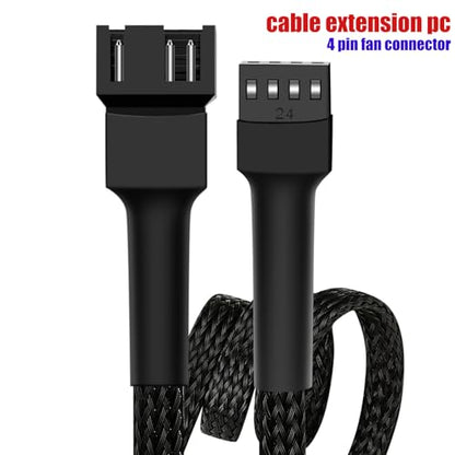 10.6" pwm Fan Extension Cable，4 pin Fan Extension Cable，Cable Extension pc，PC Fan Extension Cable, PWM Fan Extension Cable, PWM Extension Cable(10.6"（27cm） 5pcs) - size: 10.6"（27cm）5pcs