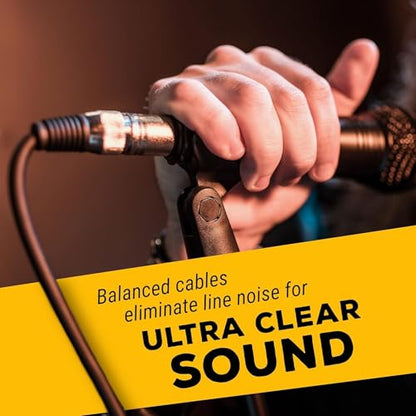 XLR Mic Cable Patch Cord - Male to Female, Professional Balanced Microphone Cable(50ft*2Pack) - size: 50ft*2