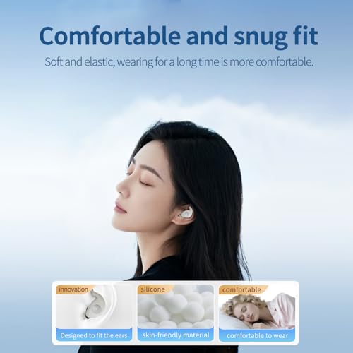 eppfun Sleep Earbuds for Side Sleepers, Wireless ANC Noise Cancelling Sleep Headphones, Comfort Fit for Sleeping, Working, Hiking