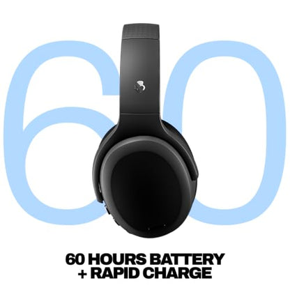 Skullcandy Crusher ANC 2 Noise Cancelling Wireless Headphones - True Black | Multi-Sensory Crusher Bass, Over-Ear Fit, Bluetooth, 60 Hours Battery, Working Out, Gym, Travel, Studying, Music, Gaming - color: True Black