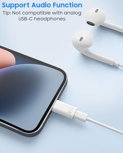 MoKo for DJI Mic Mini USB C to Lightning Adapter, Lightning to USB-A Adapter Compatible with iPhone 14/13/12/11/Wireless Microphone Receiver, Support Charging, Data Transfer, Earpods | Compatible with iPhone 14/13/12/11/Wireless Microphone Receiver, Suppo