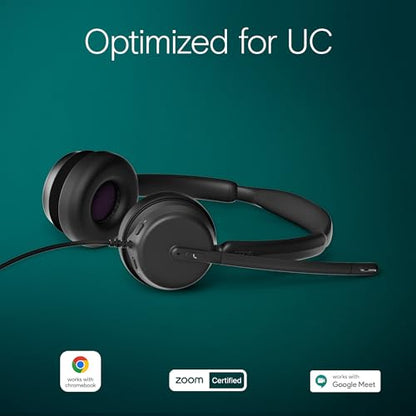 EPOS Impact 460 Binaural On-Ear USB-C and USB-A Wired Headset with Noise-Canceling Mic, Plug-and-Play, Clear Sound, Comfortable Fit, Suitable for Office, Home, and Business Communication - style: Stereo