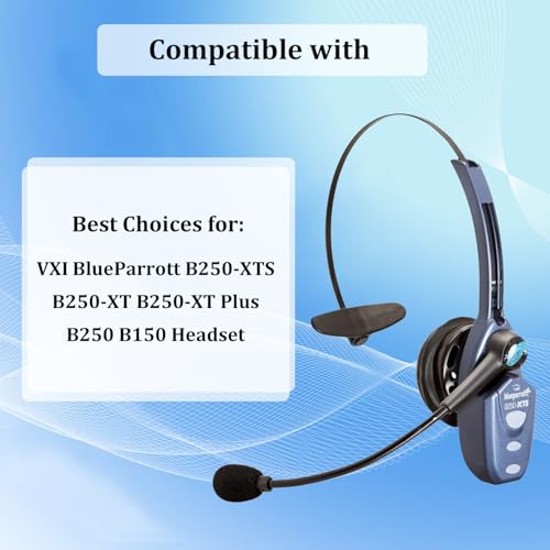 Ear Pads Replacement for B250-XTS Bluetooth Headset (4 Pack) | Foam Ear Cushions Compatible with VXI BlueParrott B250-XTS B250-XT B250 B150 Headsets