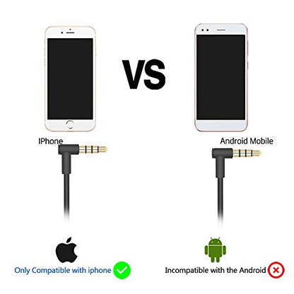 Mixr 2.0 3.5mm Male to 3.5mm Male Audio Cable Cord line with Upgraded Microphone Compatible with Beats by Dre Headphone Solo/Studio/Pro/Detox/Wireless/Mixr/Executive/Pill HD Sound Quality (Black) - color: Black