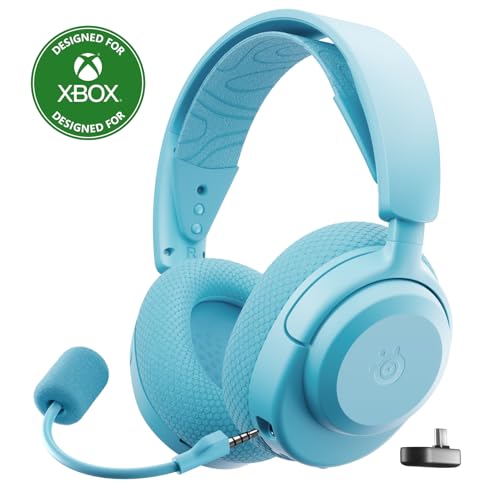 SteelSeries Arctis Nova 3X Wireless Multi-Platform Gaming Headset — Mobile App Control — 40 HR Battery — Neodymium Magnetic Drivers — 2.4GHz/Bluetooth — Xbox, PS5, PC, Switch, Mobile — Aqua - color: Aqua, style: Xbox|Switch|PC