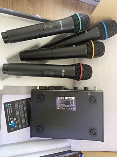 Debra Audio Pro UHF 4 Channel Wireless Microphone System - color: with 4 Handheld (B)
