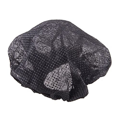 5 Sets Disposable Non-Woven Microphone Cover Sanitary Filter-Black