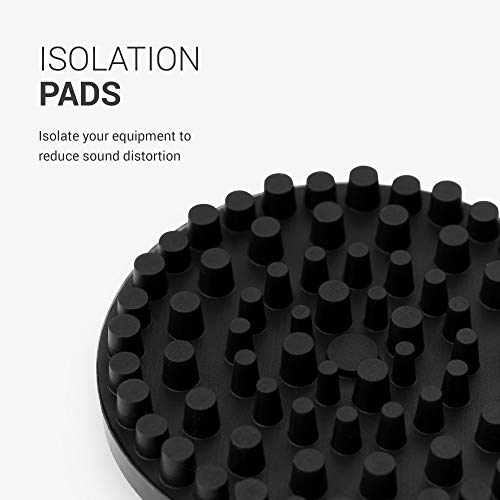 kwmobile Turntable Speaker Isolation Pads - Pack fo 4 Speaker Isolation Feet - Silicone Feet Self Adhesive for Turntable Platform Audio Equipment HiFi System Speakers Record Player