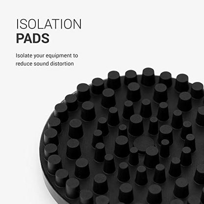 kwmobile Turntable Speaker Isolation Pads - Pack fo 4 Speaker Isolation Feet - Silicone Feet Self Adhesive for Turntable Platform Audio Equipment HiFi System Speakers Record Player