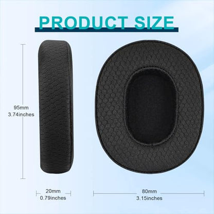 Replacement Ear Pads for Skullcandy Crusher Wireless/Evo/ANC Hesh 3/EVO/ANC, Headphones Ear Cushions, Headset Earpads, Ear Cups Cover (Matte Black) - color: Matte Black