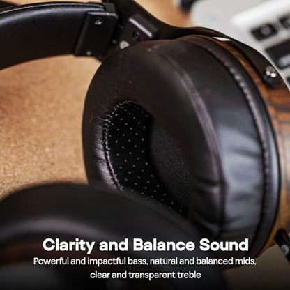 Linsoul Kiwi Ears Altruva Hi-Fi 50mm Dynamic Driver Monitoring Headphones - color: BlackWood