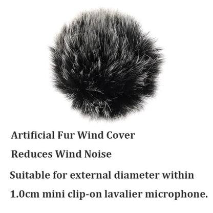 Lapel Mic Windscreen, Portable Audio Furry Wind Muff Outdoor Microphones Comfortable Soft Lavalier(Grey) - color: Grey
