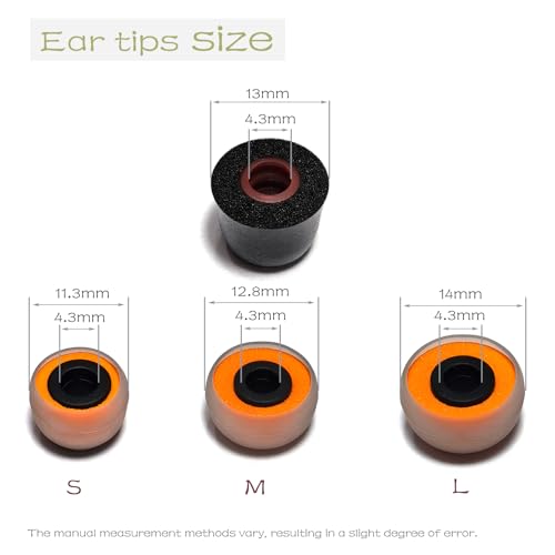 Silicone & Memory Foam IEM Ear Tips - color: Black/light grey