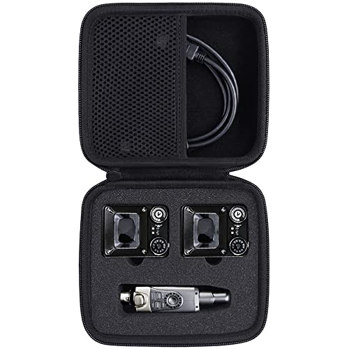 co2CREA Hard Travel Case for Xvive U4R2 in-Ear Monitoring System IEM System | Transmitter Beltpack Receiver Compatibility, Hard Travel Protective Storage Bag - size: for Xvive U4R2