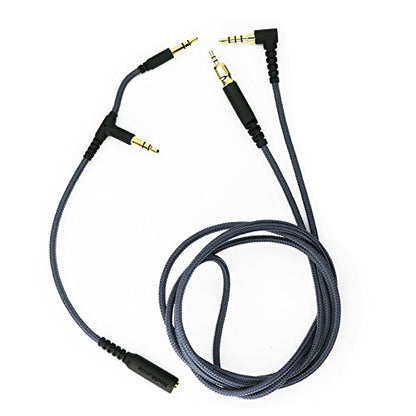 NewFantasia Replacement Audio Cable Compatible with Sennheiser Game ONE, Game Zero, PC373D, GSP350, GSP600, GSP500 Gaming Headsets 2m/6.6ft - size: 6.6 ft
