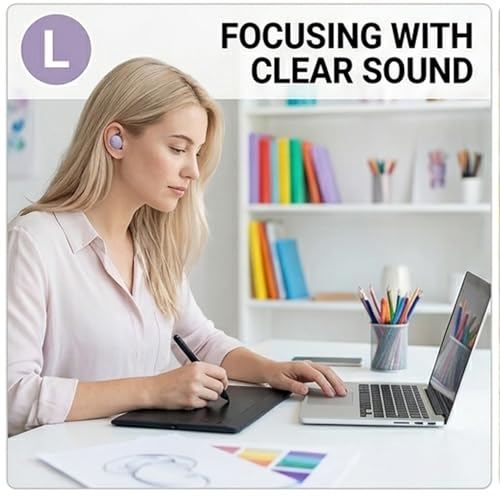 Single Left Ear Replacement for Samsung Galaxy Buds 2 Pro True Wireless Earbuds, Lost Left Side Fix, Noise Cancelling, Clear Calls, 360 Audio, Compatible with Buds2 Pro Charging Case, Bora Purple