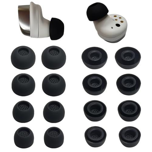 8 Pairs Earbud Tips for Sennheiser Momentum True Wireless 4 - Noise Isolating Replacement Ear Tips Momentum TWS 4 (XS/S/M/L), Black - color: Black-Silicone