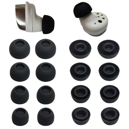 8 Pairs Earbud Tips for Sennheiser Momentum True Wireless 4 - Noise Isolating Replacement Ear Tips Momentum TWS 4 (XS/S/M/L), Black - color: Black-Silicone