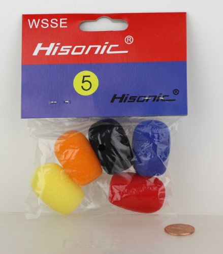 Hisonic LPWS5P Headset/Lavalier Microphone Windscreen, 5-Pack