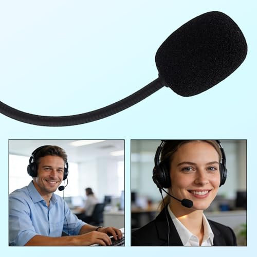 Mic Replacement for Razer Barracuda X Headsets, 3.5mm/0.14in Detachable Gaming Boom Headphone Microphone Parts Replacement with Foam Cover Compatible with Barracuda X Headsets, Noise Cancelling