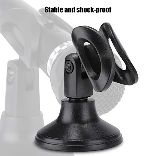 Desktop Mic Stand, Adjustable Microphone Stand Desk, ABS Table Top Microphone Stand with 3x1.6in Base, Compact Mic Holder Desktop for Network Broadcast, Sing Online, Home
