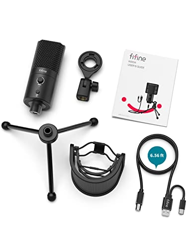 FIFINE K683A USB Desktop PC Microphone for Recording Streaming