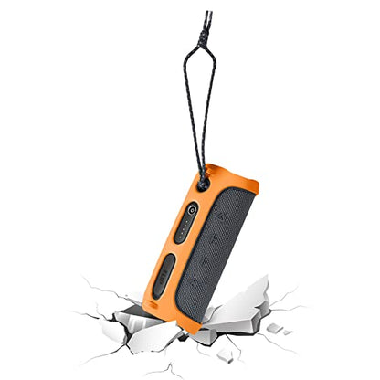 Silicone Protective Cover Frame Case Skin for JBL FLIP Essential 2 Bluetooth Speaker Shell Sleeve Hand Bag Shoulder Case Box Accessories - color: Orange