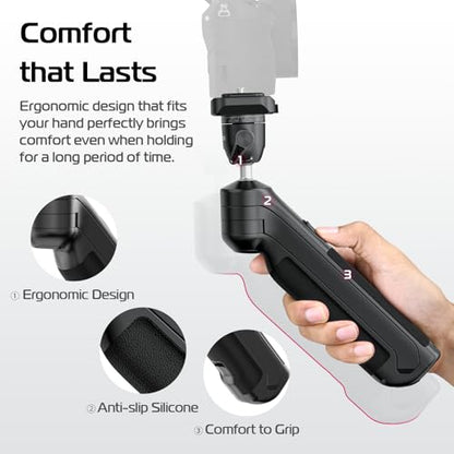 ULANZI TT38 One-Click Opening Vlogging Tripod w Uka F38 Quick-Release | One-Click Open, UKA F38 Quick Release, Cold Shoe, Panoramic Ball Head, Hidden Hook, for Sony Canon Nikon Fujifilm - color: TT38 Tripod