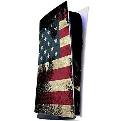 PlayVital US Flag The Stars & Stripes Full Set Skin Decal for ps5 Console Digital Edition, Sticker Vinyl Decal for ps5 Controller & Charging Station & Headset & Media Remote - color: US Flag The Stars & Stripes