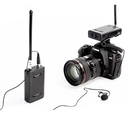 Saramonic SR-WM4C Wireless Lavalier Microphone System for Canon 6D 600D 5D2 5D3 Nikon D800 Sony DV DSLR Camcorders