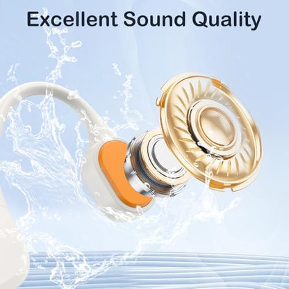 Bone Conduction Swimming Headphones, IP68 Waterproof Earbuds with 32GB MP3, Bluetooth 5.4 Open Ear Sport Earphones, Underwater Headphones for Swimming, Running, Cycling, Marathon-SurfAudio