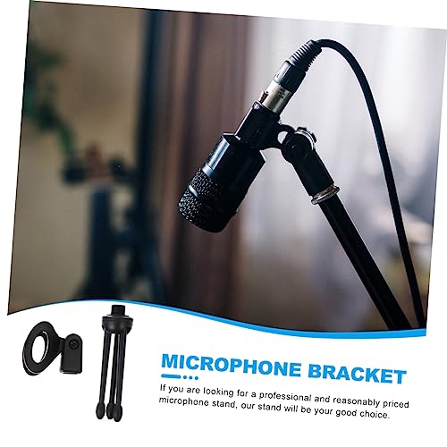 Generic 2pcs Microphone Stand Tripod Portable Plastic Table Holder for Conferences Live Streaming and Recording Lightweight Design for Easy Setup and Use