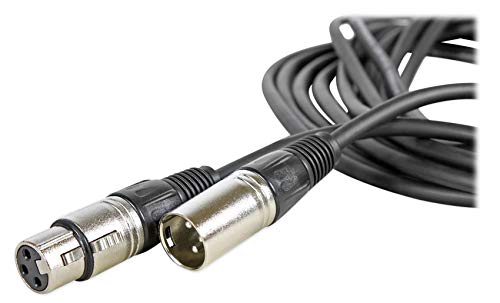 Rockville RVSS2-XLR Adjustable Speaker/Light Stands Pair with XLR Cables | Height Range 47.25"-78.75", Expandable Tripod Legs, Steel Construction, Includes 2 x 20Ft XLR Female to Male Cables