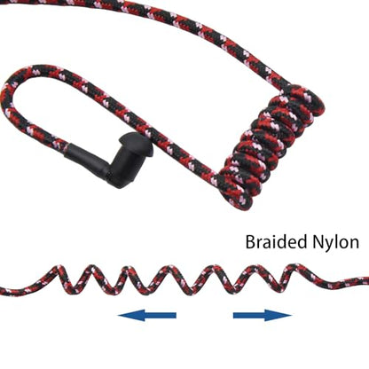 WODASEN Replacement Braided Nylon Fiber Acoustic Coil Tube Moisture Resistant Waterproof Color for Radio Earpiece (Red-Pink-Black-2) - color: Red-Pink-Black-2