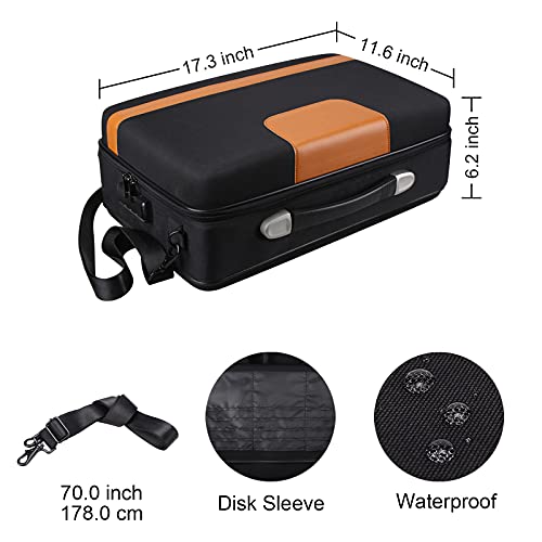 Mchoi PS5 Carrying Case-Customized Hard Shell Travel Bag with Password Lock for Playstation 5 Console, Controller, Games, Gaming Headset & Accessories, Case Only