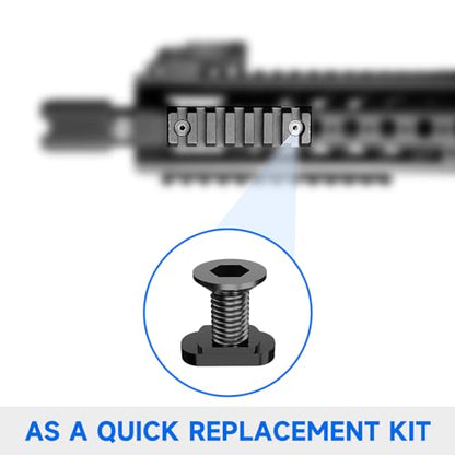 24 PCS Mlok Screws and Nuts Replacement Sets, M-Lok Rail Mount Screws & T-Nuts Accessories with Allen Wrench