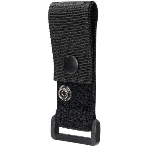 Radio Mic Holder Snap Slot, Epaulet Shoulder Mic Clips for Law Enforcement | Traditional Black Epaulet Microphone Carrier for First Responder Uniforms, Tactical Mic Clip