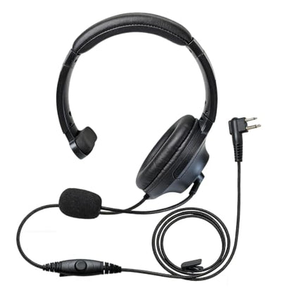 2 Pin M1 Over Ear Headset Earmuff Headphone Radio Earpiece with Boom Mic Compatible for Motorola BPR40 CLS1110 CLS1410 CP185 CP200 CP200D DLR1020 DLR1060 DTR650 DTR700 RDM2070D RDU4100 Radios