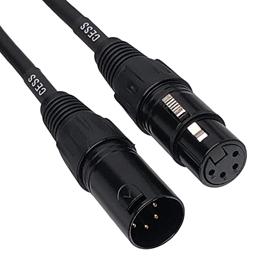 CNCESS 4-Pin XLR Male to Female Balanced Extension Cable, 6 ft, 2-Pack - size: 6 Feet, 2-Pack