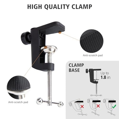 SUNMON HyperX QuadCast Boom Arm - Red Boom Arm for Hyper x QuadCast with Red QuadCast Pop Filter, Sound Insulation and Noise Reduction, HyperX QuadCast Microphone Arm with 3/8" to 5/8" Adapter
